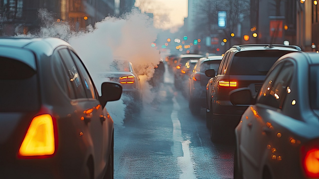 Verschmutzung und Emissionen durch Autos