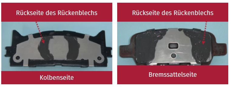 Kolben- und Bremssattelseiten