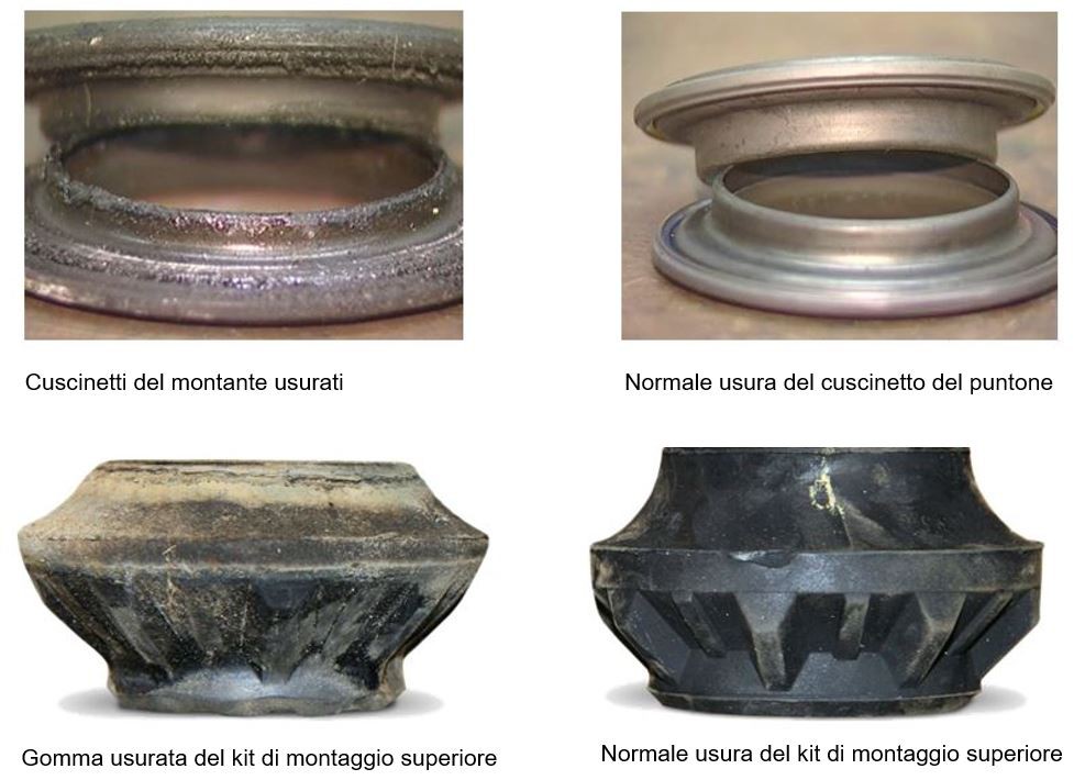 Cuscinetti del montante e gomma del kit di montaggio superiore ammortizzatore